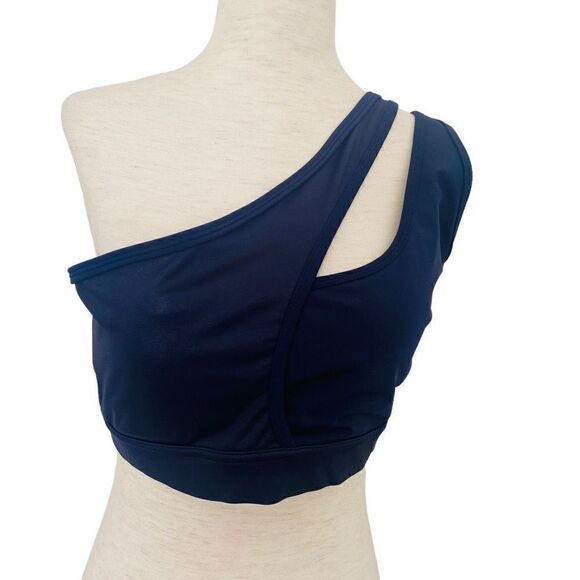 Laundry by Shelli Segal Crossover Removable Strap Sports Bra Size Large Navy J23 - Picture 2 of 13